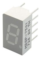 BROADCOM HDSP-7501 7 Segment LED Display, Red, 20 mA, 2 V, 5.39 mcd, 1, 7.6 mm