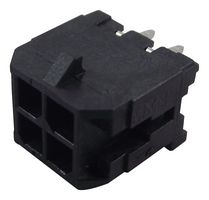MOLEX 43045-0412 Pin Header, With Polarizing Peg, Wire-to-Board, 3 mm, 2 Rows, 4 Contacts, Through Hole Straight