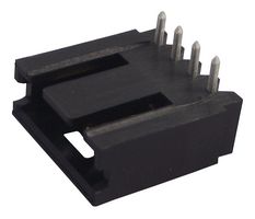 TE CONNECTIVITY - AMP 5-103361-2 引脚针座, 直角, 线至板, 2.54 mm, 1 排, 4 触点, 通孔直角, AMPMODU Mod II