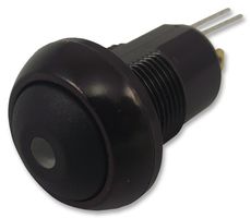 APEM IPR1SAD2LOS 工业按钮开关, IP Series, 13.6 mm, SPST, 关-开, 圆形, 黑色