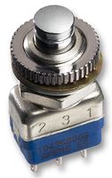 APEM 104450003 按钮开关, 10400 Series, 10.2 mm, DPDT, 开-(开), 柱塞