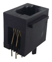 AMPHENOL COMMUNICATIONS SOLUTIONS 69253-001LF 模块连接器, 模制插座, 1 x 1 (端口), 4P4C, Cat3, 通孔安装