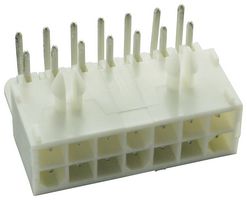 AMP - TE CONNECTIVITY 1-770973-0 引脚针座, 直角, 线至板, 4.14 mm, 2 排, 14 触点, 通孔直角, Mini Universal MATE-N-LOK