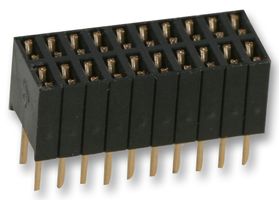 HARWIN M52-5101045 PCB插座, 板至板, 1.27 mm, 2 排, 20 触点, 通孔安装, Archer M52 Series