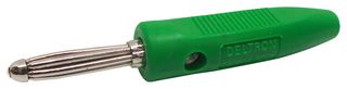 DELTRON COMPONENTS 555-0400 香蕉测试连接器, 4mm, 插头, 电缆安装, 16 A, 50 V, 镀镍触芯, 绿色