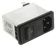 TE CONNECTIVITY - SCHAFFNER FN286-6-06 Filtered IEC Power Entry Module, IEC C14, General Purpose, 6 A, 250 VAC, 2-Pole Switch