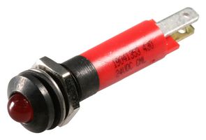 CML INNOVATIVE TECHNOLOGIES 19041353 发光二极管指示器 面板安装, 黑铬挡板, 红色, 24 VDC, 8 mm, 20 mA, 80 mcd, IP67