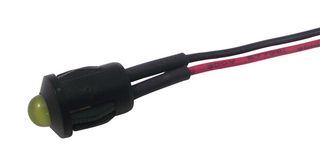 CML INNOVATIVE TECHNOLOGIES T000325 发光二极管指示器 面板安装, 摁入式, 黄色, 24 VDC, 8 mm, 无评级
