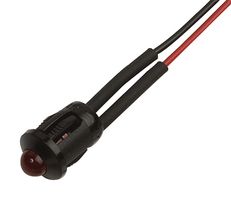 CML INNOVATIVE TECHNOLOGIES 1980100250450 发光二极管指示器 面板安装, 摁入式, 红色, 12 VDC, 8 mm, 10 mA, 70 mcd, 无评级
