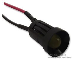 CML INNOVATIVE TECHNOLOGIES 1980100352450 发光二极管指示器 面板安装, 摁入式, 黄色, 24 VDC, 8 mm, 10 mA, 25 mcd, 无评级