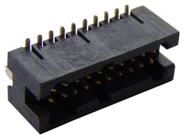 AMP - TE CONNECTIVITY 5-104655-3 引脚针座, 线至板, 1.27 mm, 2 排, 20 触点, 表面安装直型, AMPMODU 50/50 Grid