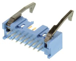 AMP - TE CONNECTIVITY 2-1761606-6 引脚针座, 直型, 线至板, 2.54 mm, 2 排, 16 触点, 通孔直型, AMP-LATCH