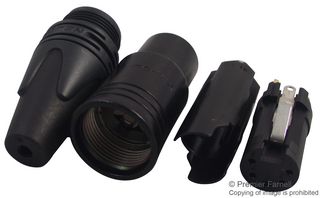 NEUTRIK NC5FXX-B XLR Connector, 5 Contacts, Socket, Cable Mount, Gold Plated Contacts, Metal Body, XX