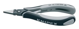 KNIPEX 34 12 130 ESD 钳子,135 mm长,精密电子扁平矩形钳口ESD夹具