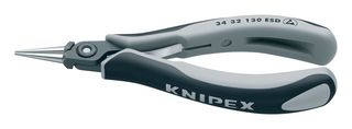 KNIPEX 34 32 130 ESD Pliers, 135mm Length, Precision Electronic Round Pointed Jawed ESD Gripping