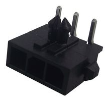 AMP - TE CONNECTIVITY 2-1445055-3 引脚针座, 直角, 线至板, 3 mm, 1 排, 3 触点, 通孔直角, Micro MATE-N-LOK