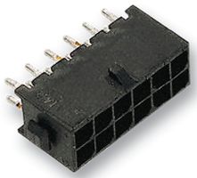 TE CONNECTIVITY - AMP 4-794630-2 引脚针座, 线至板, 3 mm, 2 排, 12 触点, 通孔直型, Micro MATE-N-LOK