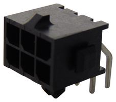 TE CONNECTIVITY - AMP 3-794618-6 引脚针座, 线至板, 3 mm, 2 排, 6 触点, 通孔直角, Micro MATE-N-LOK