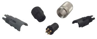 BINDER 99 0080 100 04 圆形连接器, Subminiature Circular Connector, 711系列, 电缆安装插座, 4 触点, 焊接插座