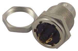 BINDER 09-0077-00-03 圆形连接器, Subminiature Circular Connector, 711系列, 面板安装插座, 3 触点, 焊接引脚