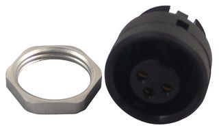 BINDER 09 0978 00 03 圆形连接器, Subminiature Circular Connector, 710系列, 面板安装插座, 3 触点, 焊接插座