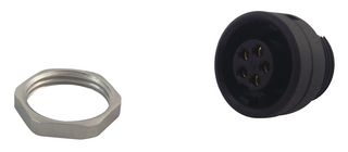 BINDER 09 0998 00 05 圆形连接器, Subminiature Circular Connector, 710系列, 面板安装插座, 5 触点, 焊接插座