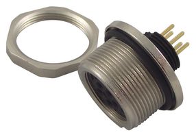 BINDER 09 0416 90 05 Circular Connector, Subminiature Circular Connector, 712 Series, Panel Mount Receptacle, 5 Contacts
