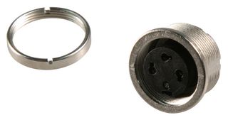 BINDER 09 0308 00 03 圆形连接器, Miniature Circular Connector, 680系列, 面板安装插座, 3 触点, 焊接插座