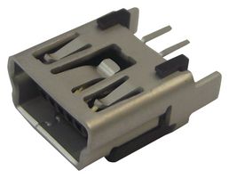 MOLEX 500075-0517 连接器, USB, OTG, 小型USB B, USB 2.0, 插座, 5 路, 电路板安装, 垂直