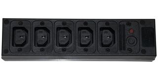SCHURTER 4740.3100 延长线, 5 出口, IEC 60320 C13, 15 A, 250 V, IEC 60320 C14 进口