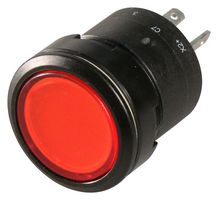 EAO K84-603.4205 Pushbutton Switch, 84 Series, 22.5 mm, SPST-NO, Momentary, Flush, Red