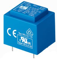 BLOCK VB3.2/2/24 PCB Transformer, EI 38 x 16.5, Encapsulated Safety Isolating, 230V, 2 x 24V, 3.2 VA, 50Hz / 60Hz