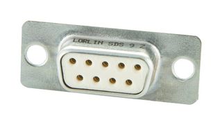 LORLIN SDS9Z D-Sub 连接器, DB9, 标准, 插座, Standard D, 9 触点, DE, 焊接