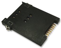 YAMAICHI FMS006Z-2001-1 存储卡连接器, SIM, 推-推, 8 触点, 铜合金, 镀金触芯, FMS