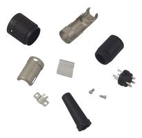 AMPHENOL SINE/TUCHEL T 3324 501.. 圆形连接器, 标准圆形连接器, C091B系列, 电缆安装插头, 4 触点, 焊接引脚