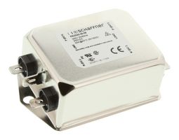TE CONNECTIVITY - SCHAFFNER FN2020-20-06 Power Line Filter, General Purpose, 250 VAC, 20 A, Single Phase, 1 Stage, Chassis Mount