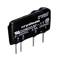 SENSATA/CRYDOM D2W202F 固态继电器, D2W系列, SIP, SPST-常开, 2 A, 280 VAC, 电路板, 通孔安装, 零交叉