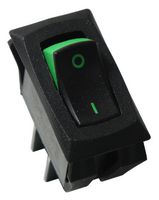 CARLING RSCA201-VB-B-9-G 翘板开关, 关-开, SPST, 不发光, 面板安装, 黑色, RSC Series