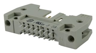 HARTING 09 18 564 6904 引脚针座, 垂直, 线至板, 2.54 mm, 2 排, 64 触点, 通孔直型, SEK 18 Series