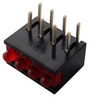MENTOR Z.2041R 电路板指示灯, 红色, 4 LED灯, 通孔安装, 2mm, 20 mA, 32 mcd