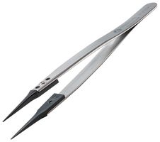 IDEAL-TEK 5CPR.SA Tweezer, Replaceable Tips, Precision, 130 mm, Stainless Steel Body, PEEK Tip