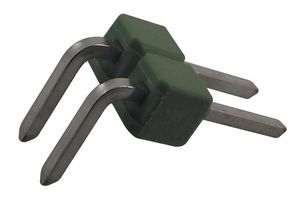 AMP - TE CONNECTIVITY 826949-2 引脚针座, 直角, 板至板, 2.54 mm, 1 排, 2 触点, 通孔直角, AMPMODU II