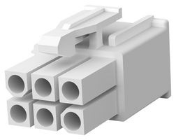 TE CONNECTIVITY - AMP 172168-1 连接器外壳, 尼龙66,自然色, Mini-Universal MATE-N-LOK Series, 插头, 6 路, 4.2 mm
