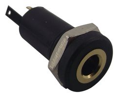 MULTICOMP PRO MJ-073H 手机音频连接器, 3 触点, 插座, 3.5 mm, 面板安装, 镀金触芯, 塑料主体