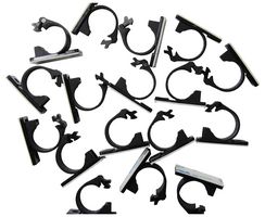MULTICOMP PRO MP003243 Fastener, Adhesive Backed Cable Clamp, 15 mm, Nylon 6.6 (Polyamide 6.6), Black, 38.2 mm, 16 mm