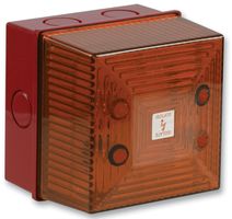 CLIFFORD AND SNELL FD40/D00/A/RN/8 Beacon, LED, Red, Orange, Flashing, 24VDC, IP65, 81mm Height