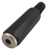 MULTICOMP PRO PSG01497 手机音频连接器, 3 触点, 插座, 3.5 mm, 电缆安装, 金属主体