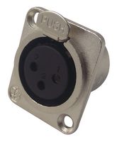 PRO SIGNAL PSG01276 XLR Connector, 3 Contacts, Socket, Panel Mount, Silver Plated Contacts, Metal Body