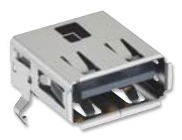 LUMBERG 2410 06 连接器, USB, USB A, USB 2.0, 插座, 4 路, 表面安装, 直角型