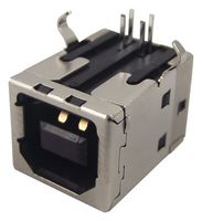 LUMBERG 2411 03 连接器, USB, USB B, USB 2.0, 插座, 4 路, 通孔安装, 直角型